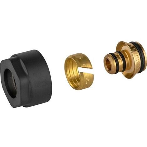Raccord à compression noir Ø16mm x DN15(1/2") Cond 2pcs