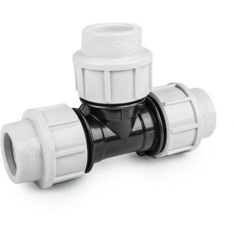 Raccord à compression Té égal PN16 pour tube PE 32 mm