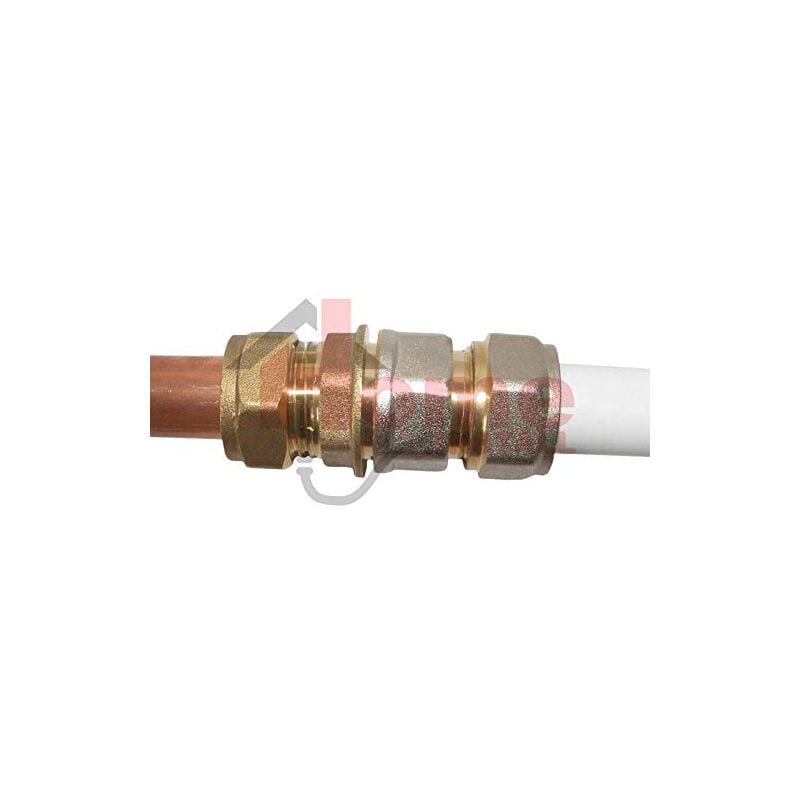 Raccord à compression - tube en cuivre sur tube composite multicouche pex (CU18 mm-pex 16 mm) conex FF-1020301--