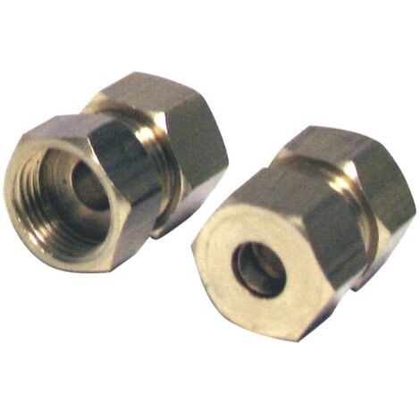 Raccord à olive droit F3/8 x tube 8mm (X 2) - DIFF