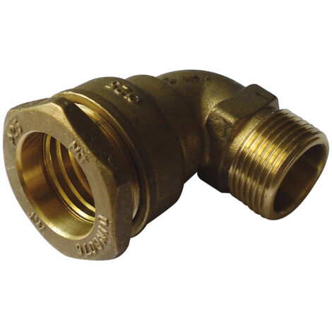 Raccord à serrage extérieur laiton Coude male Ø40 / 33X42