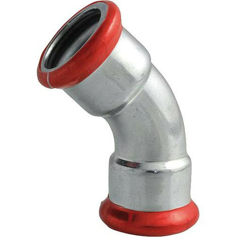 Raccord a sertir acier C Coude 45° (fem/fem) 15 mm Contour M