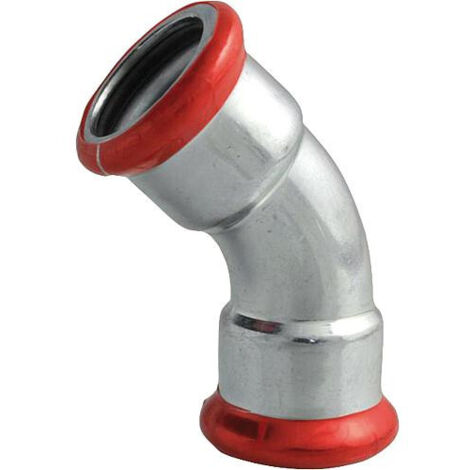 Raccord a sertir acier C Coude 45° (fem/fem) 54 mm Contour M