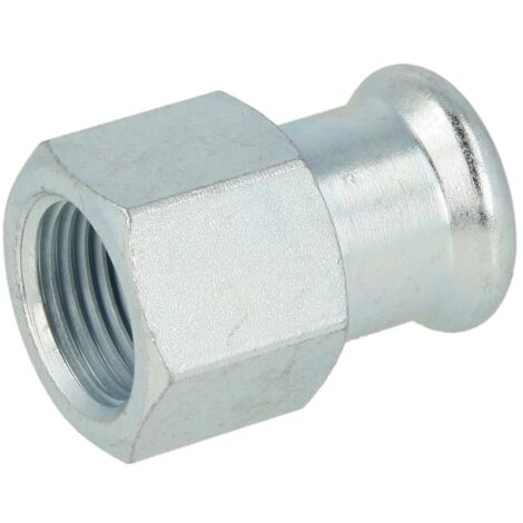 Raccord à sertir acier C manchon de transition 22 mm x 3/4’’ F/FF contour M