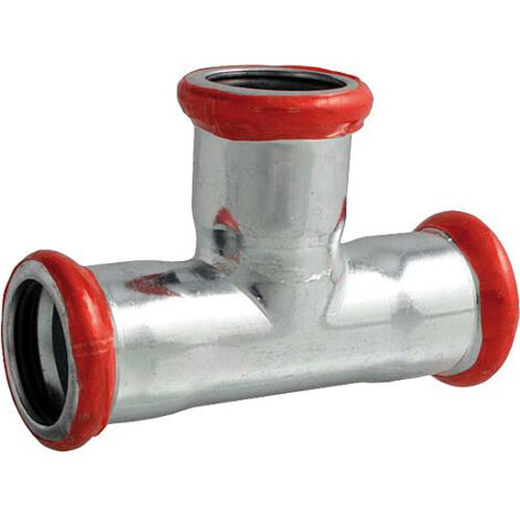Raccord a sertir acier C Piece en T (fem/fem/fem) 54 mm, contour M