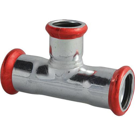 Raccord a sertir Acier C T reduit (fem/fem/fem) 35x22x35 mm, Contour M