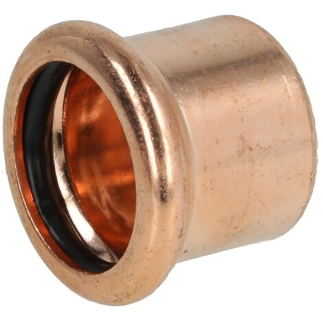 Raccord à sertir cuivre bouchon 22 mm contour M