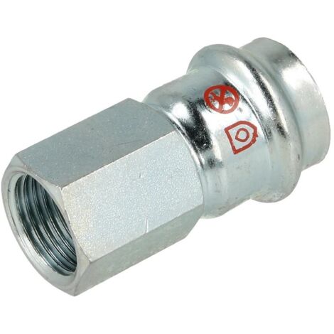 Raccord à sertir en acier C manchon 28 mm x 3/4’’ F/FF contour V