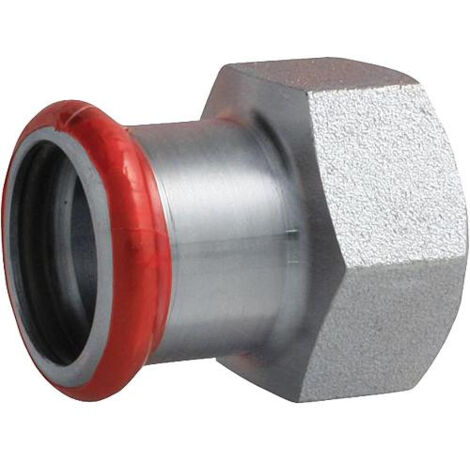 Raccord a sertir en acier C manchon de transition fem./fem 18 mm x DN15 (1/2") Contour M