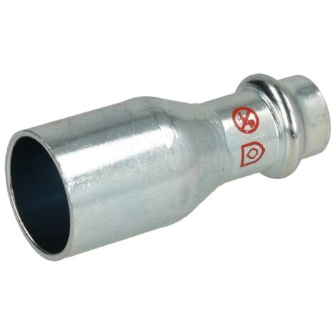 Raccord à sertir en acier C réduction 54 x 28 mm M/F contour V