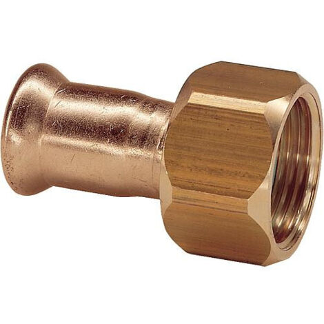 Raccord a sertir en bronze contour M demi raccord a vis 22x1" fem BG Type 6359, joint plat WG907