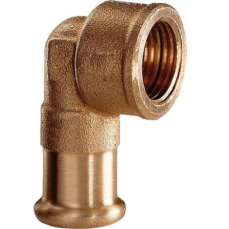 Raccord a sertir en bronze Coude 90° fem/fem 18x1/2" filet fem, Type 6090g contour M
