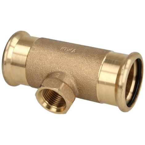 Raccord a sertir en bronze Piece en T sortie filet fem 42x1/2"x42 Type 6130g contour M