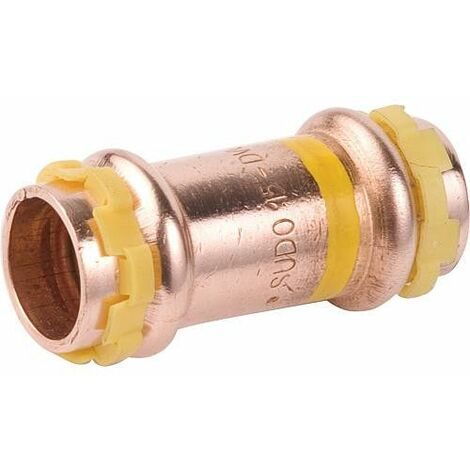 Raccord a sertir en cuivre gaz Manchon diam. 15 mm PG 5270 gaz contour V