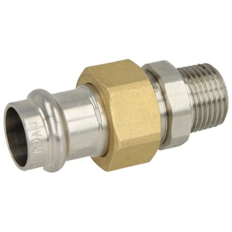 Raccord à sertir en inox raccord à vis 22 mm F x 3/4’’ FM avec contour V