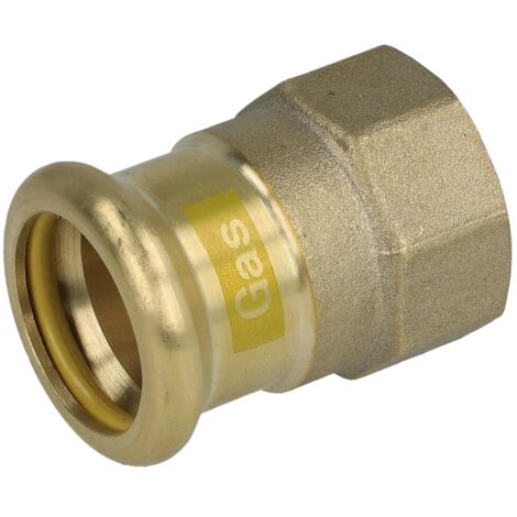 Raccord à sertir en laiton manchon de transition 22 mm x 3/4'' FF contour M