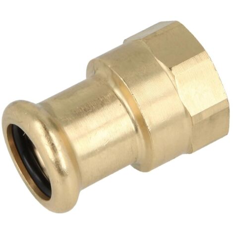 Raccord à sertir laiton rouge manchon de transition 12mmx 3/8'' FF contour M