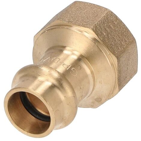 Raccord à sertir laiton rouge manchon de transition 15 mm x 3/4’’ FF contour V