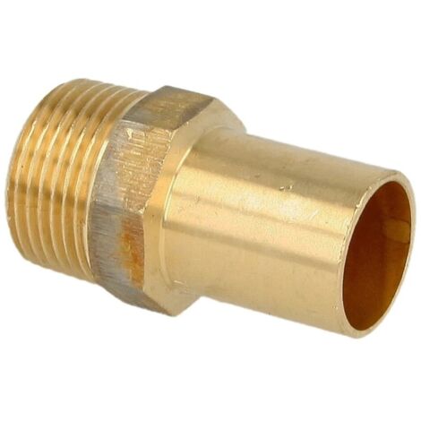 Raccord à sertir laiton rouge nipple de réduction 35 mm x 1 1/4’’ FM contour V
