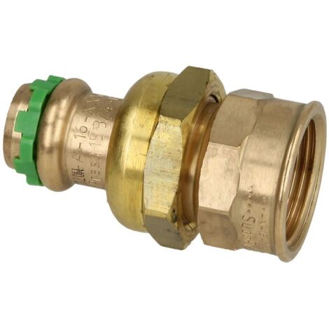 Raccord à sertir laiton rouge raccord à visser 15 mm x 1/2’’ FF contour V à joint plat