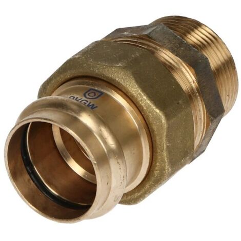 Raccord à sertir laiton rouge raccord à visser 35 mm x 1 1/4’’ FM contour V à joint plat