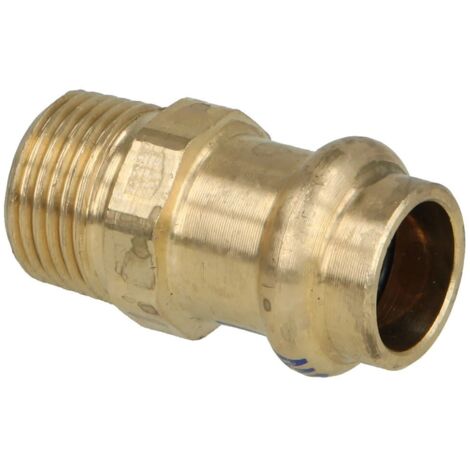 Raccord à sertir laiton rouge transition 12 mm x 3/8’’ F/FM contour V