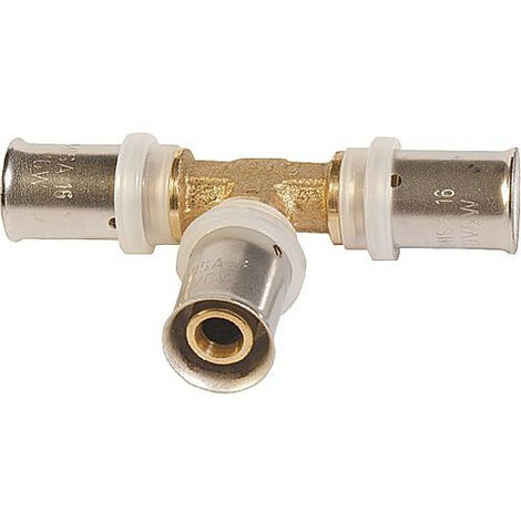 Raccord à sertir multicouche pièce en T réduction médiane 26x3-20x2-26x3mm, contour TH