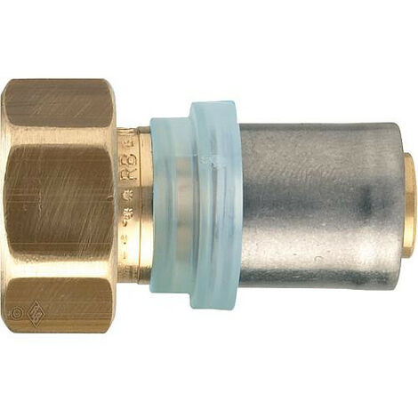 Raccord a sertir multicouche raccord a vis a presser contour TH, 14x2mm-1/2", joint plat BG
