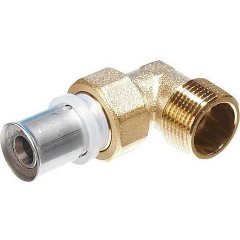 Raccord a sertir p. multicouche Raccord a vis coude avec filetage male, 20x2 - 1/2'', contour TH