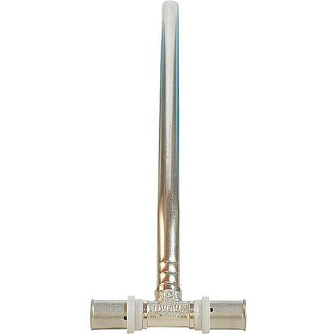 Raccord a sertir p. multicouche Raccord en T de radiateur nickele 16x2 300mm, contour TH
