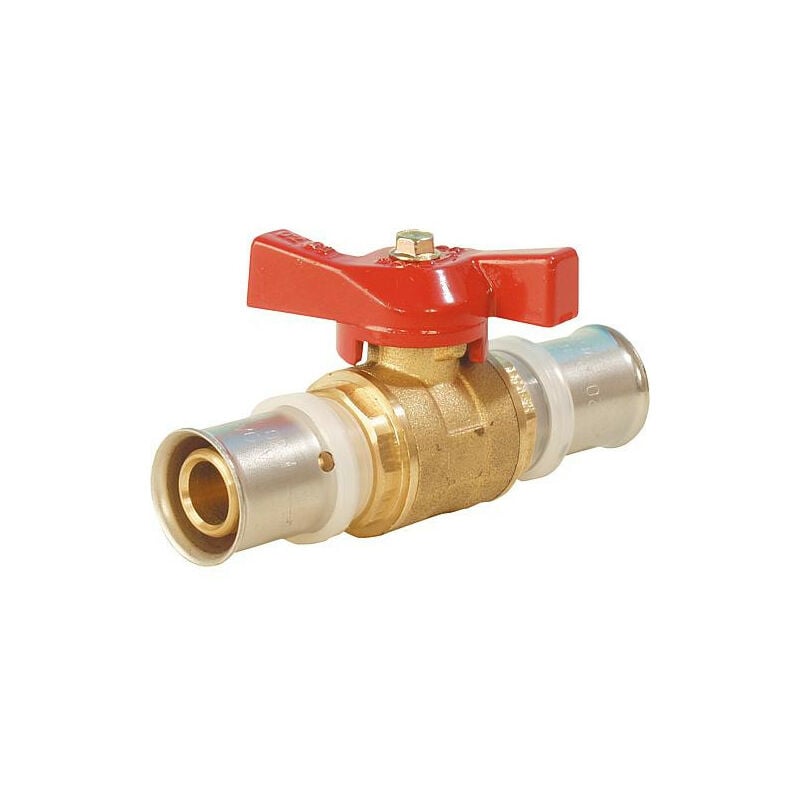 Raccord à sertir pour multicouche contour th, robinet à bille, avec raccord à sertir +levier, 26x3