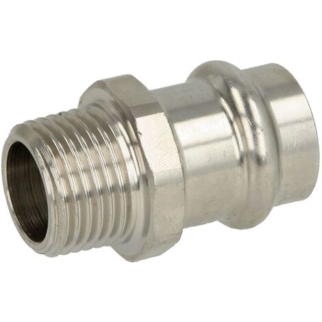 Raccord à sertir profil V en inox F18-M1/2