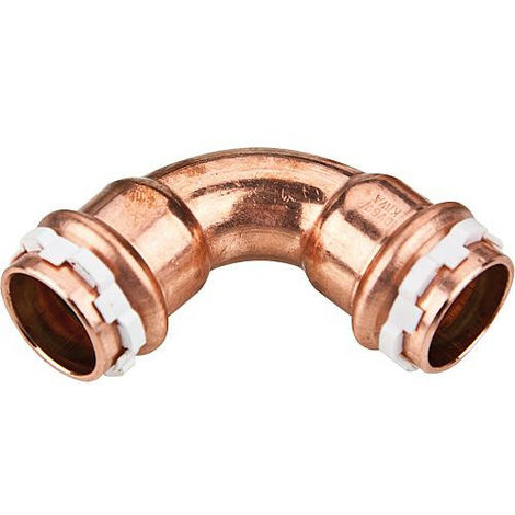 Raccord a sertir solaire cuivre Coude 90°, 18 mm, fem/fem Type VCS 5002, contour V