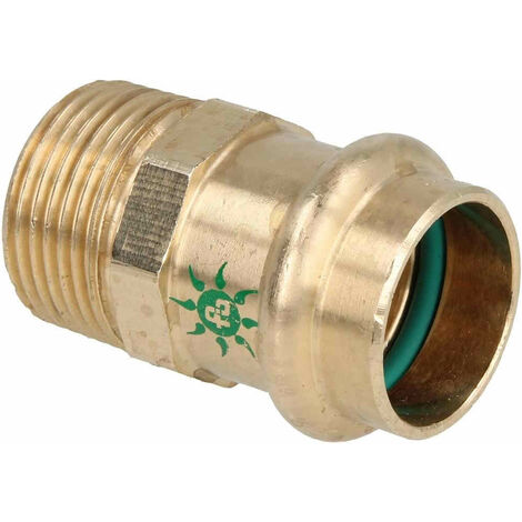 Raccord à sertir solaire cuivre F22mmxM3/4 profil de sertissage V