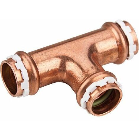 Raccord a sertir solaire cuivre Piece en T, 22 mm, contour V Type VCS 5130