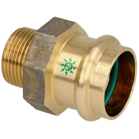 Raccord à sertir solaire transition laiton rouge 18mm x 1/2’’ F/FM contour V