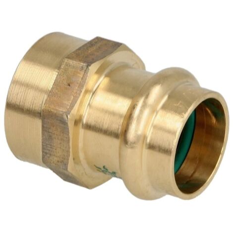 Raccord à sertir solaire transition laiton rouge 22mm x 3/4’’ F/FF contour V