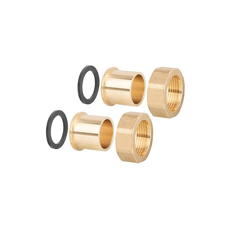 Raccord a souder 1'x 22mm avec 2 ecrous chapeau douille a souder et bague etanche