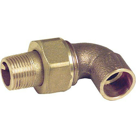 Raccord a souder en laiton rouge 4098g raccord a vis coude 90° un cote filet mâle conique 15-R1/2" WG906 " "