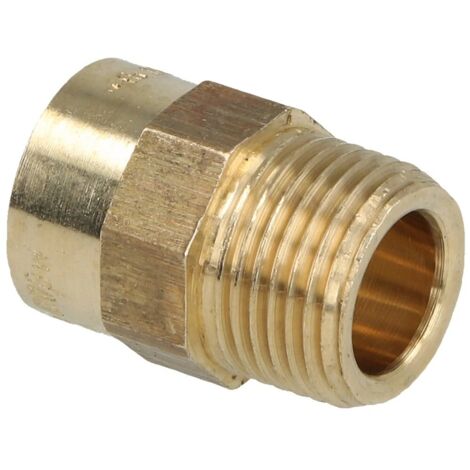 Raccord à souder laiton rouge nipple de transition 15 mm x 3/8’’ F/FM