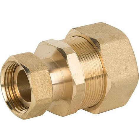 Raccord a vis pour tuyau spiralé DN20x1" ecrou-tournant fem, laiton avec joint HT graphite