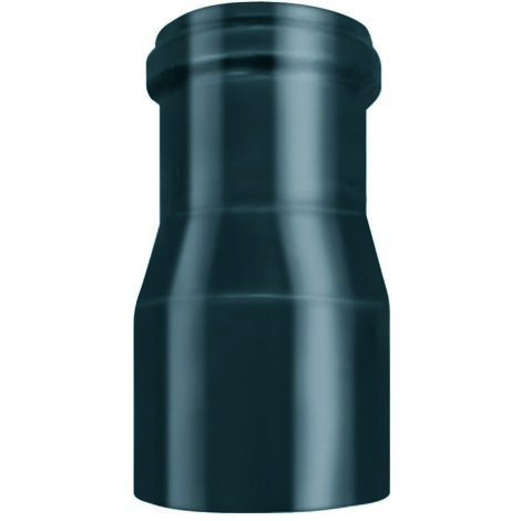 Raccord - acier 0,8 l 165 mm réduction de section 80f x 100m sp.0.8 noir émaillé