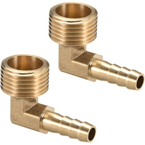 Raccord adaptateur pour tuyau cannelé en laiton coudé à 90° vers raccord mâle G