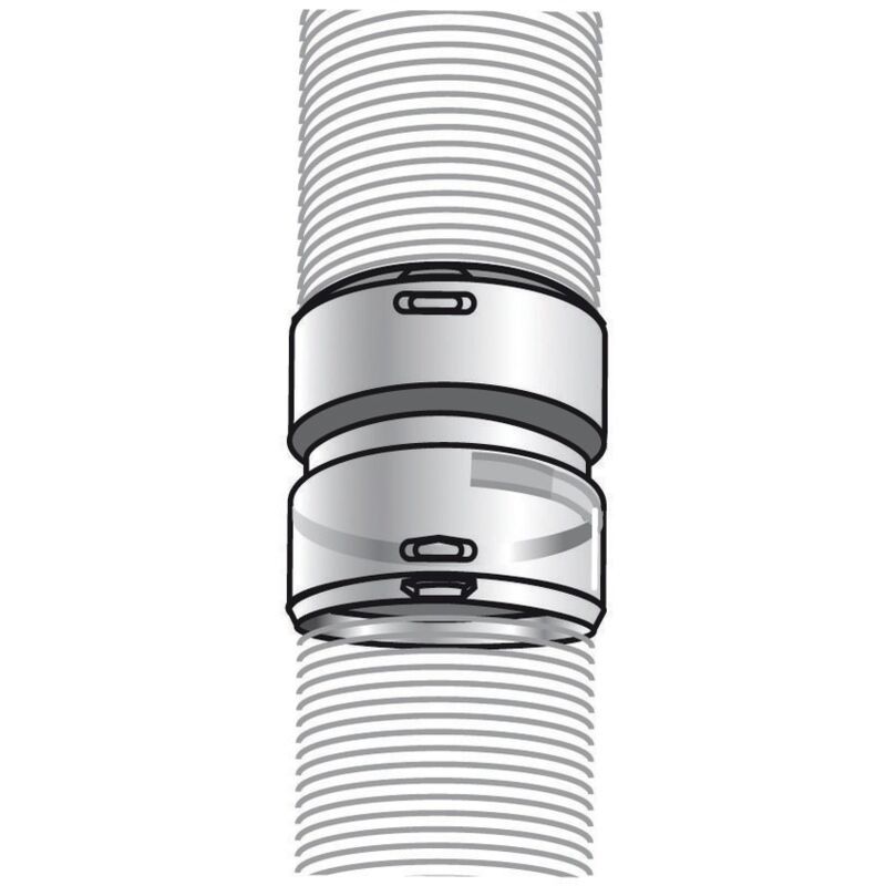 Raccord D80mm flexible à flexible PPTL Ubbink