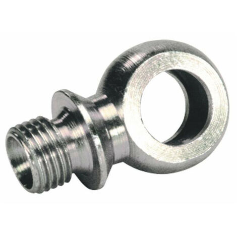 Raccord banjo collerette fileté mâle 1/4" oeil 1/4" (Lot de 2)