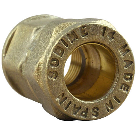 Raccord bicône droit Femelle 3/8" (12/17)-Cuivre 14