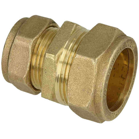 Raccord bicône en laiton, droit/réduit pour cuivre ø12 x ø18 mm
