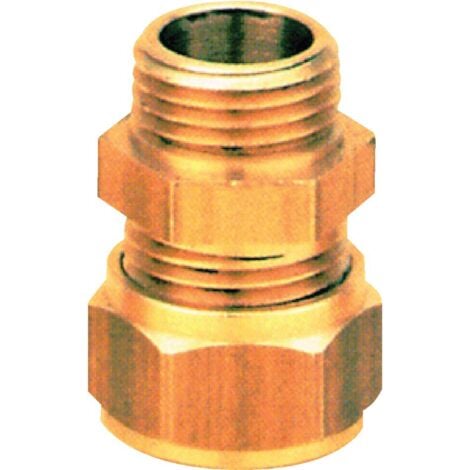 Raccord laiton bicone union mâle droit