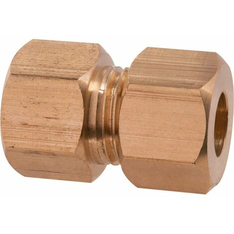 Raccord bicône laiton réduit - diamètre 10 mm - diamètre 8 mm