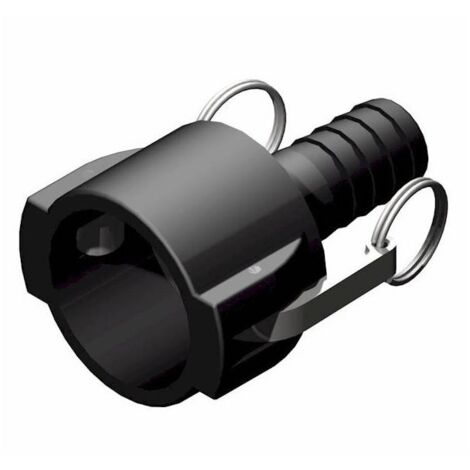 Raccord camlock femelle 2'' - male cannelé droit en polypropylène Ø A: 2'' Ø B: 50mm